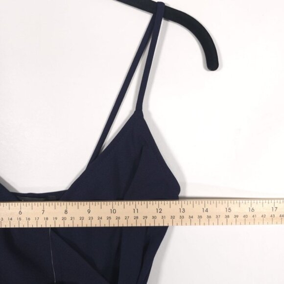 NWT Lulus Sweetest Admirer Navy Blue Ruched Surplice Maxi Dress Classy Size‎ XS - Picture 11 of 15